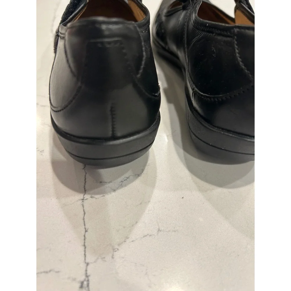Gabor Mary Jane Flats Black Leather UltraFlexPlus Comfort Square Toe Shoes 4.5